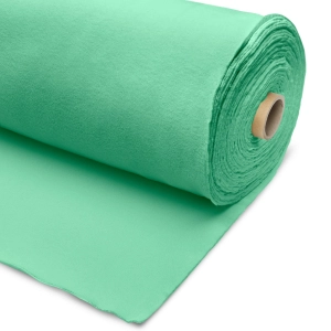  Organic Brushed French Terry Cotton with PES 320g - Green 573 - 1m