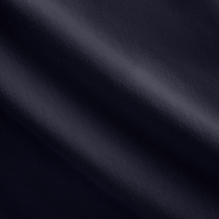 Close-up of navy bamboo fabric texture with elastane