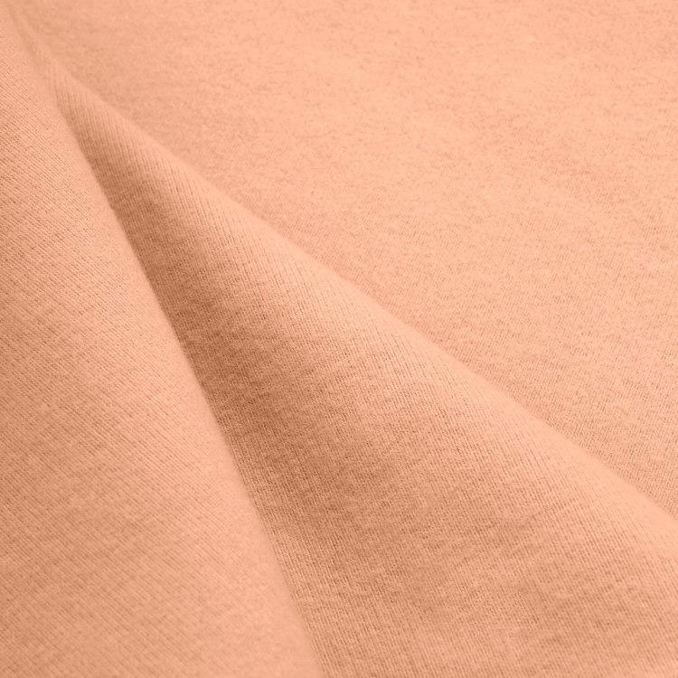 Peach Skin French Terry 280g fabric – orange – texture detail