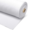 Brushed French Terry Cotton with PES 280g (peach skin) - White - 1m #1