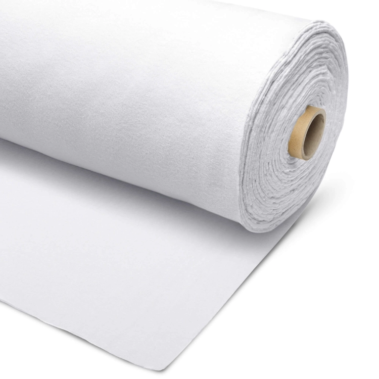 White Brushed French Terry Cotton with PES 280g – fabric roll close-up with peach skin finish