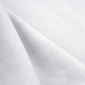 Brushed French Terry Cotton with PES 280g (peach skin) - White - 1m #3
