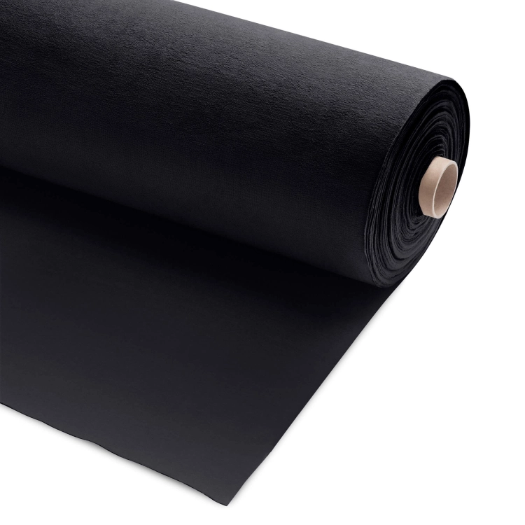 Dresówka pętelka bawełna z PES 280g czarna – rolka materiału o szerokości 175 cm