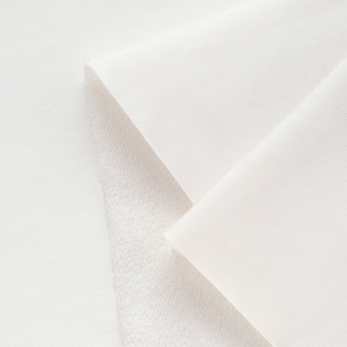 Gruba dzianina dresowa off white, enzymowana i contamination free - struktura i splot materiału