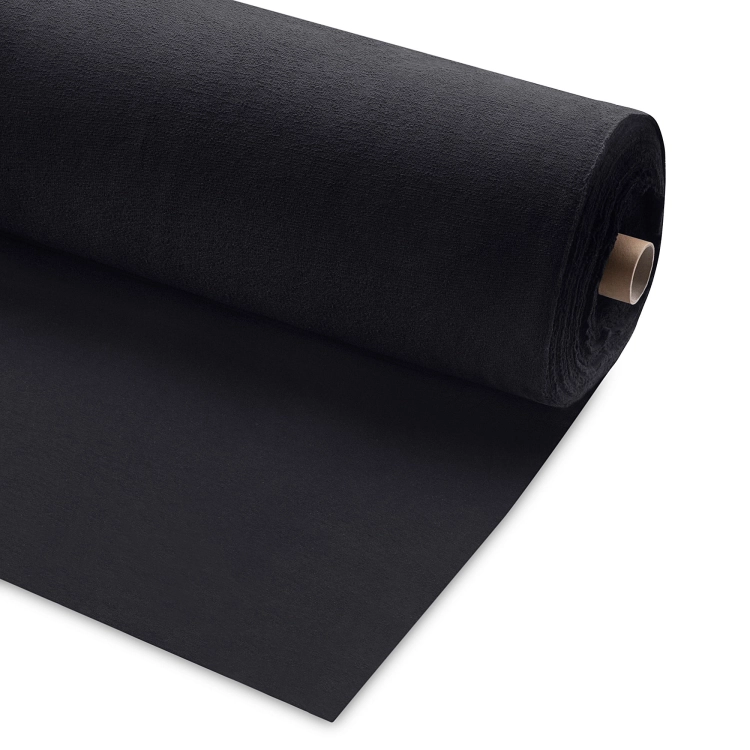 Black French Terry Organic Cotton with PES 320gsm – fabric roll