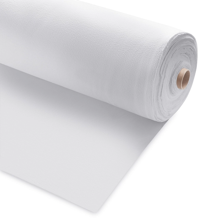 Dzianina Dresówka Pętelka Bawełna Organiczna z PES 320g – biała – widok rolki