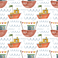 Druk Łódki Czerwone #2