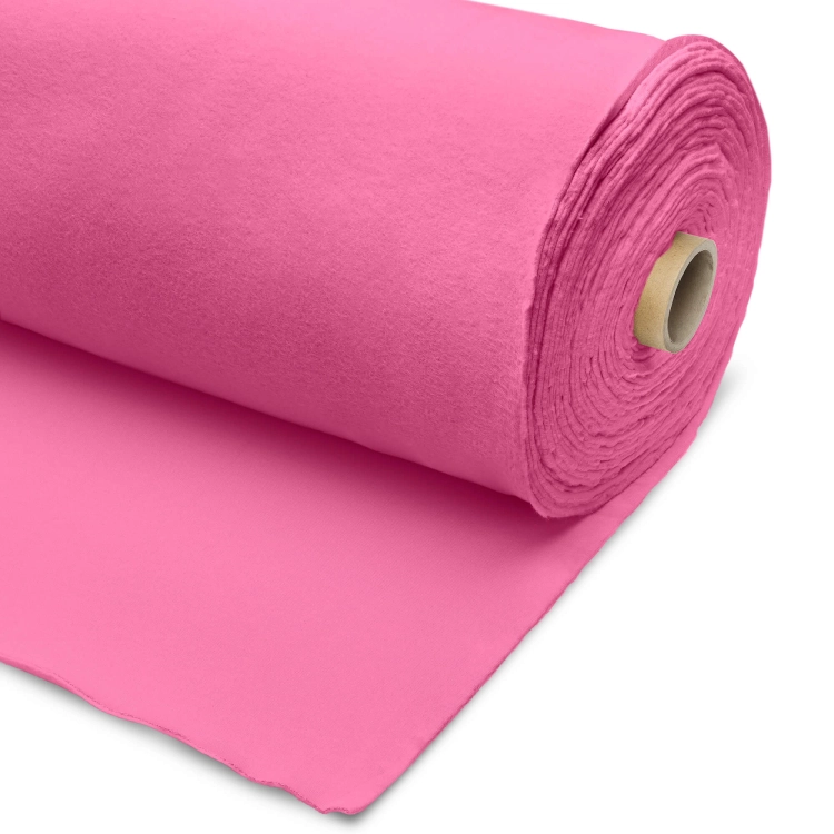 Dresówka drapana Róż 51 – rolka materiału w intensywnym odcieniu różu, gramatura 310g
