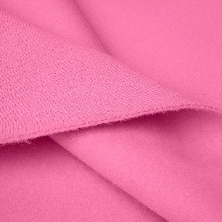 Close-up of Pink 51 fleece backing – soft brushed texture in bright pink