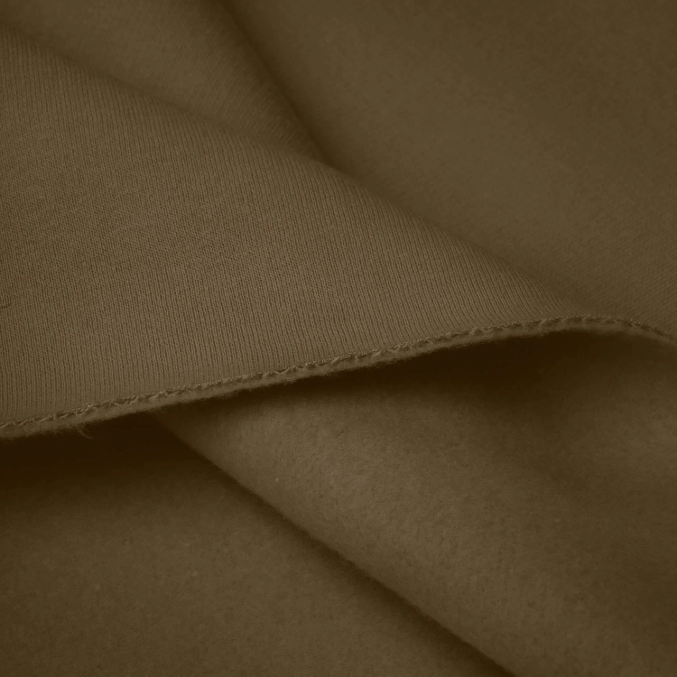 Close-up of Green 557 fleece backing – warm brushed texture