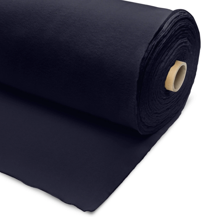 Roll of brushed cotton knit fabric 310g in Navy 222 – deep, timeless dark blue