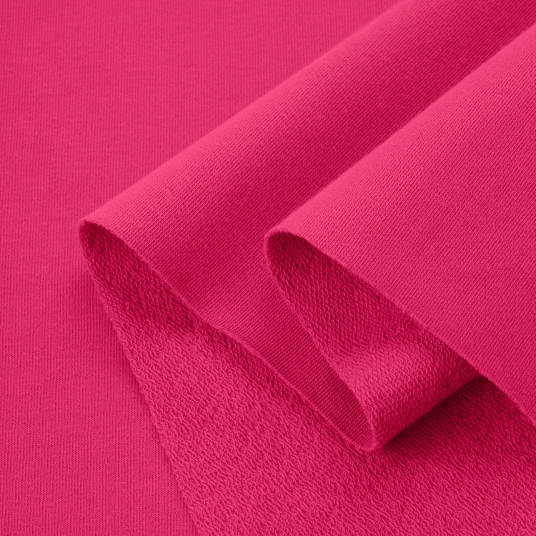 Złożony materiał Róż 25 – elastyczna, miękka dzianina bawełniana idealna na ubrania.