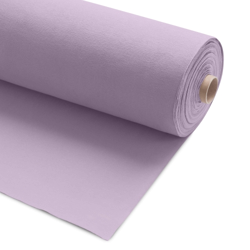 Roll of Violet 223 French terry fabric – soft lavender cotton knit perfect for fashion and kidswear.