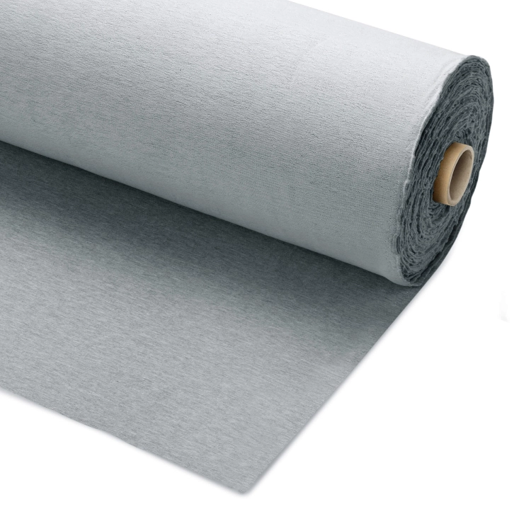 Melange Grey fabric roll – loopback French terry in a classic light grey marled tone.