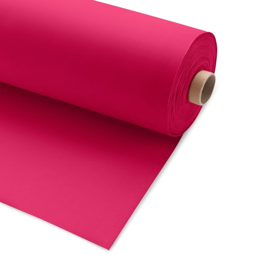 Roll of Pink 25 jersey fabric – deep, vibrant pink cotton knit on a cardboard roll.