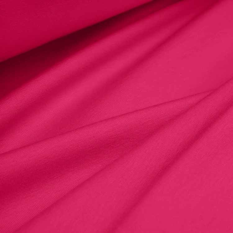 Draped Pink 25 fabric – soft, elastic fabric in a saturated shade, perfect for fashion and sportswear.