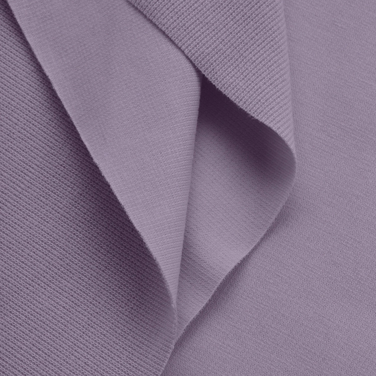 Premium violet rib knit fabric – detailed textile view