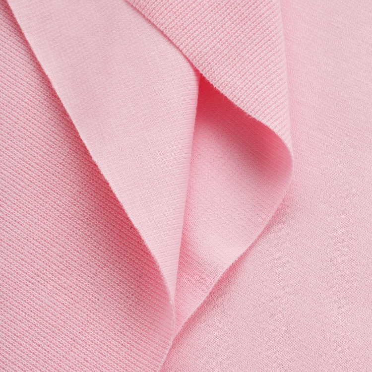 250gsm pink ribbed fabric – soft and flexible knit for cuffs and trims