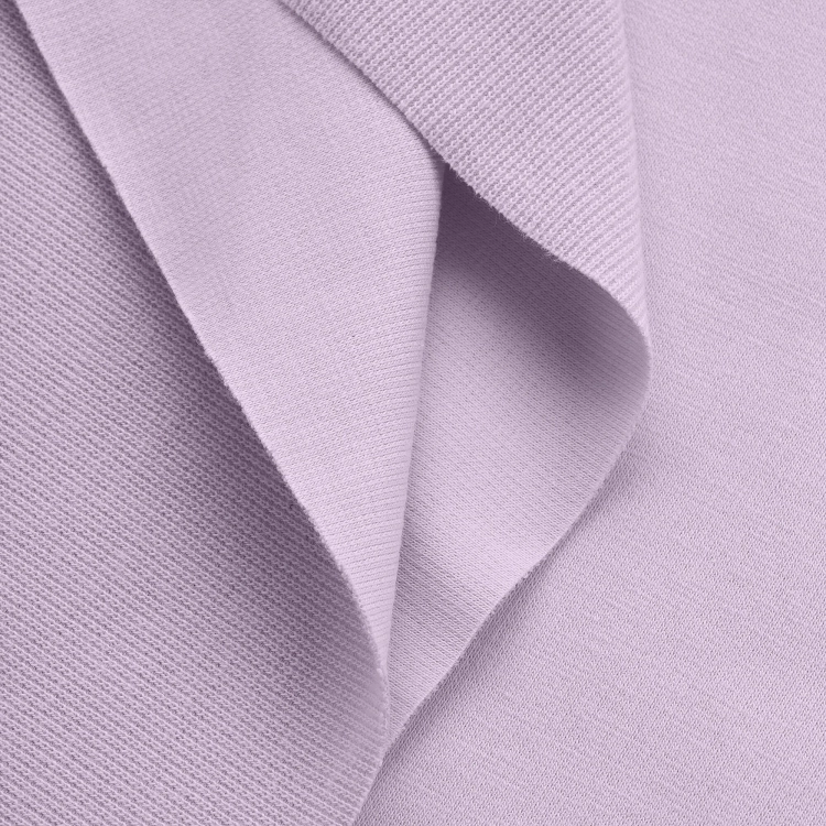 Dzianina prążkowana OEKO-TEX® w kolorze fioletowym