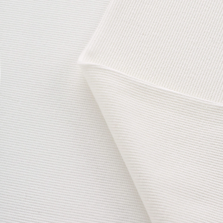 Ściągacz bawełniany off white – składana dzianina