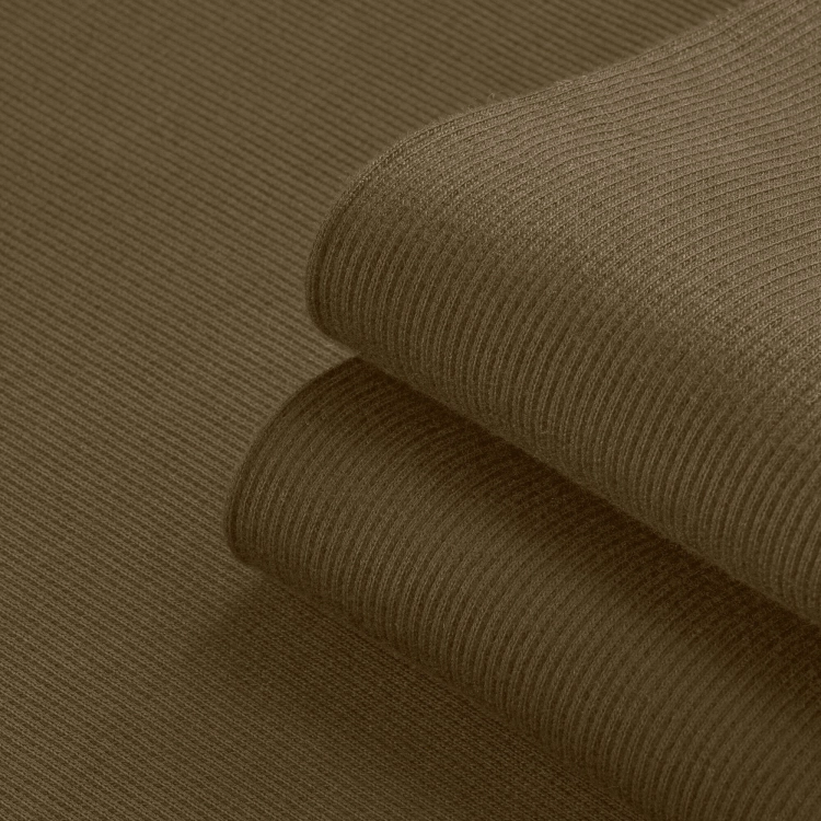 Detal struktury prążka zielonej dzianiny 280g – widok z bliska
