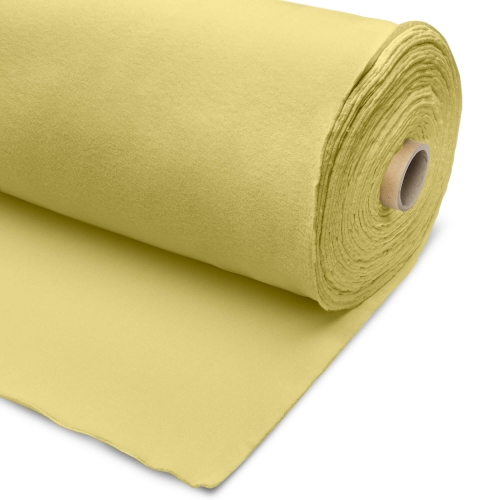 Brushed French Terry Cotton with PES 280g - Yellow 364 - 1m
