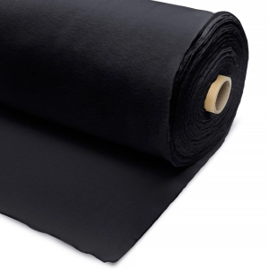 Dresówka Drapana Bawełna z PES 320g (enzym) - Czarny - 1m